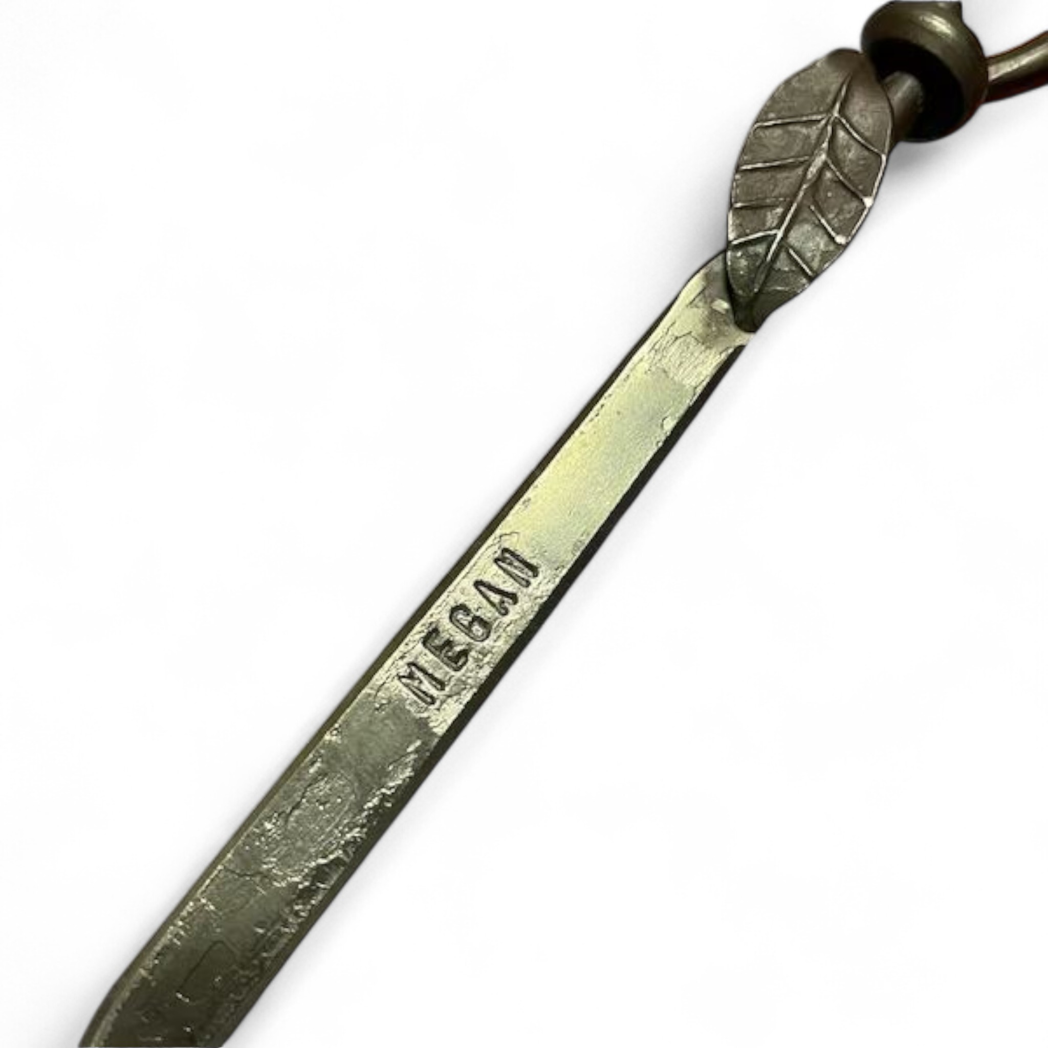 Handcrafted Iron Leaf design letter Opener