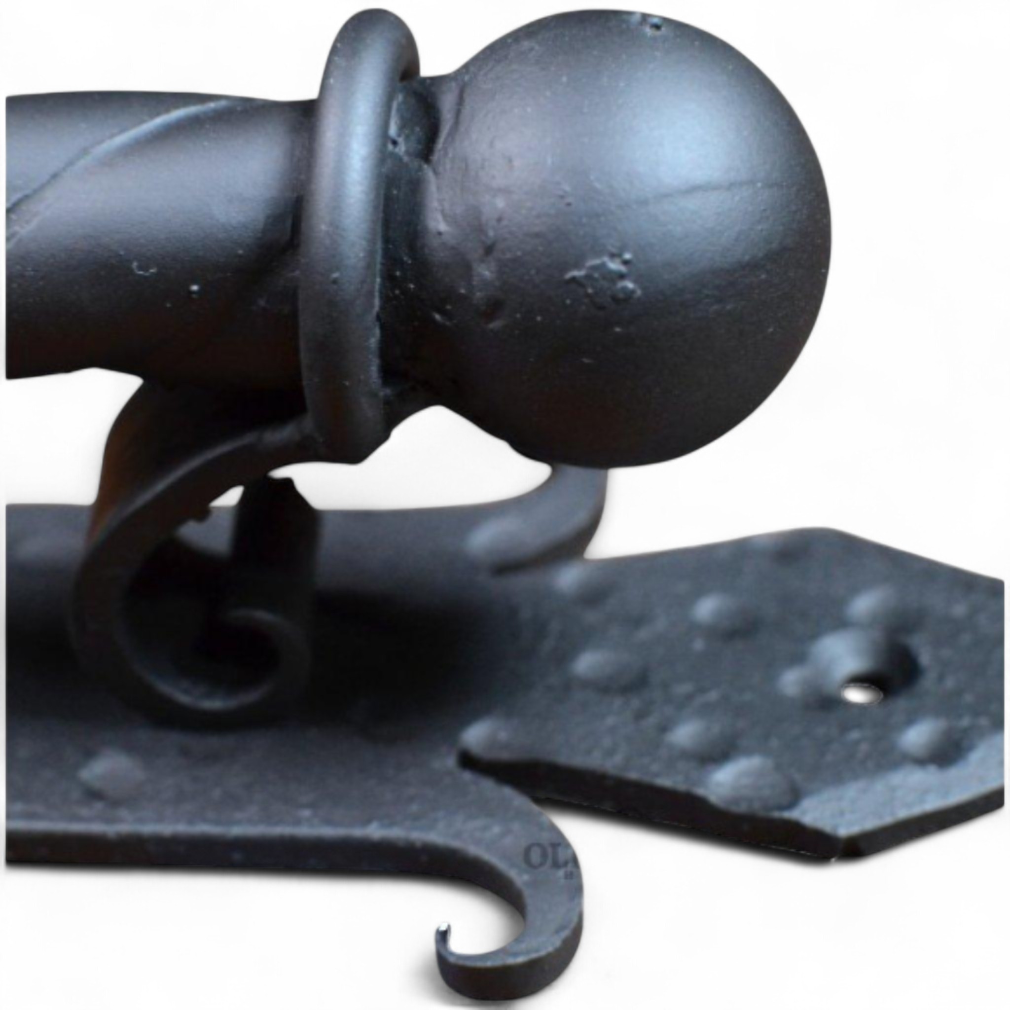 Hand forged Iron Twisted Ball end style handle